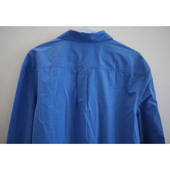 Calvin Klein 40HM106 Men's Sz M Palace Blue Check-Print Easy Button-Up Shirt - Picture 5 of 9